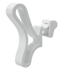 Patère papillon blanc satin