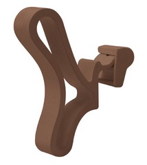 Patère papillon brun terracotta