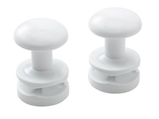 Patère ronde blanc satin